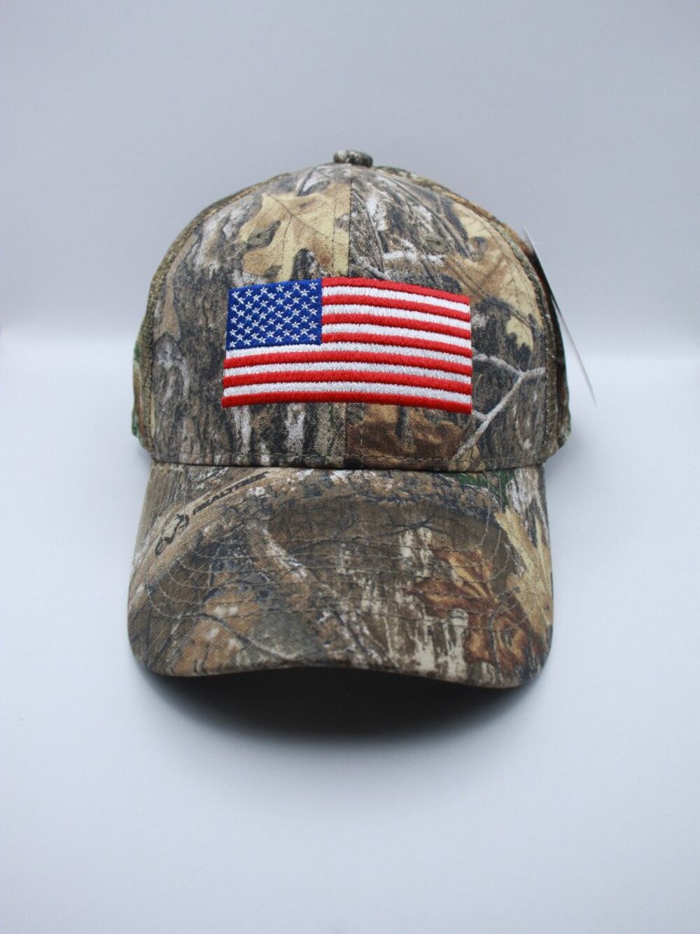 Men's Realtree Red White And Blue Flag Camo Snapback Cap